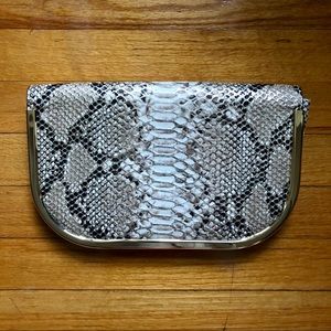 Banana Republic Leather Snakeskin Clutch